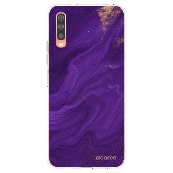 Picasee silikonový průhledný obal pro Samsung Galaxy A70 A705F - Fialová