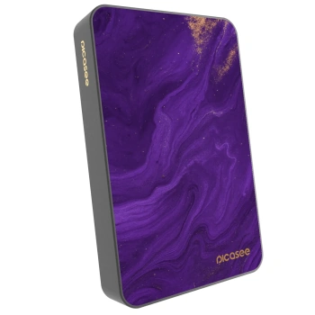 Picasee Powerbanka s MagSafe 10 000 mAh Šedá - Fialová