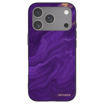 Picasee silikonový černý obal pro Apple iPhone 18 Pro - Fialová