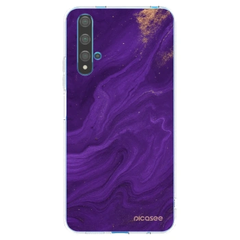 Picasee silikonový průhledný obal pro Huawei Nova 5T - Fialová