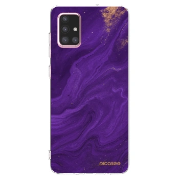 Picasee silikonový průhledný obal pro Samsung Galaxy A71 A715F - Fialová