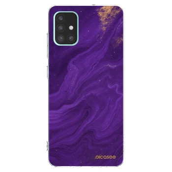 Picasee silikonový průhledný obal pro Samsung Galaxy A51 A515F - Fialová