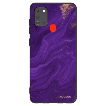 Picasee silikonový černý obal pro Samsung Galaxy A21s - Fialová
