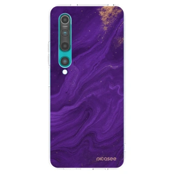 Picasee silikonový průhledný obal pro Xiaomi Mi 10 - Fialová