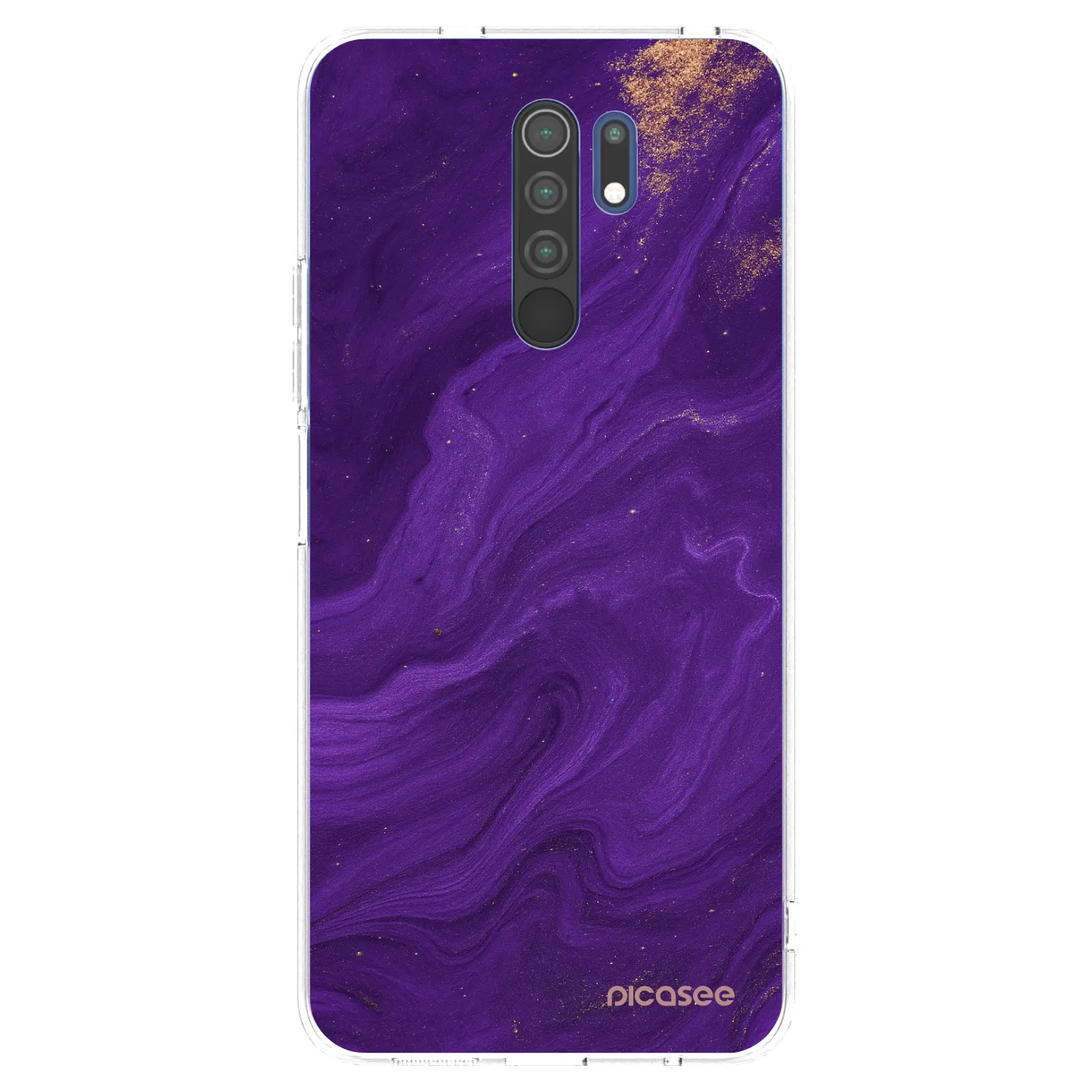 Picasee silikonový průhledný obal pro Xiaomi Redmi 9 - Fialová