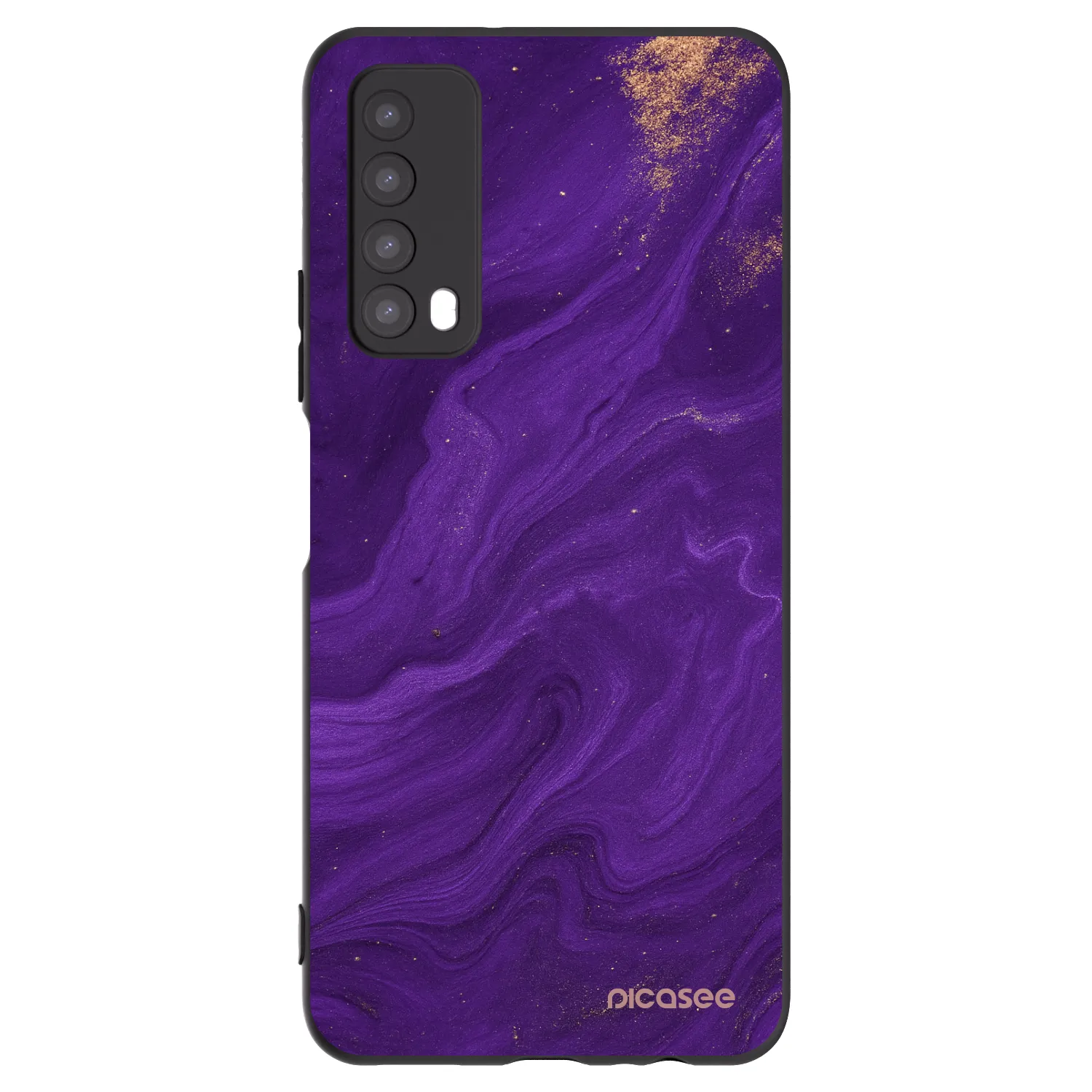 Picasee silikonový černý obal pro Huawei P Smart 2021 - Fialová