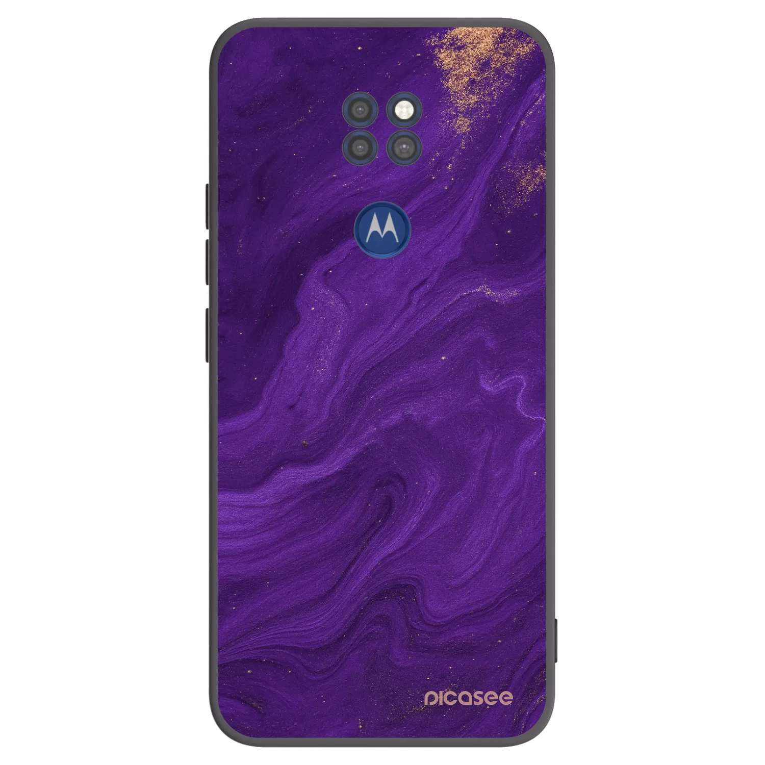 Picasee silikonový černý obal pro Motorola Moto G9 Play - Fialová