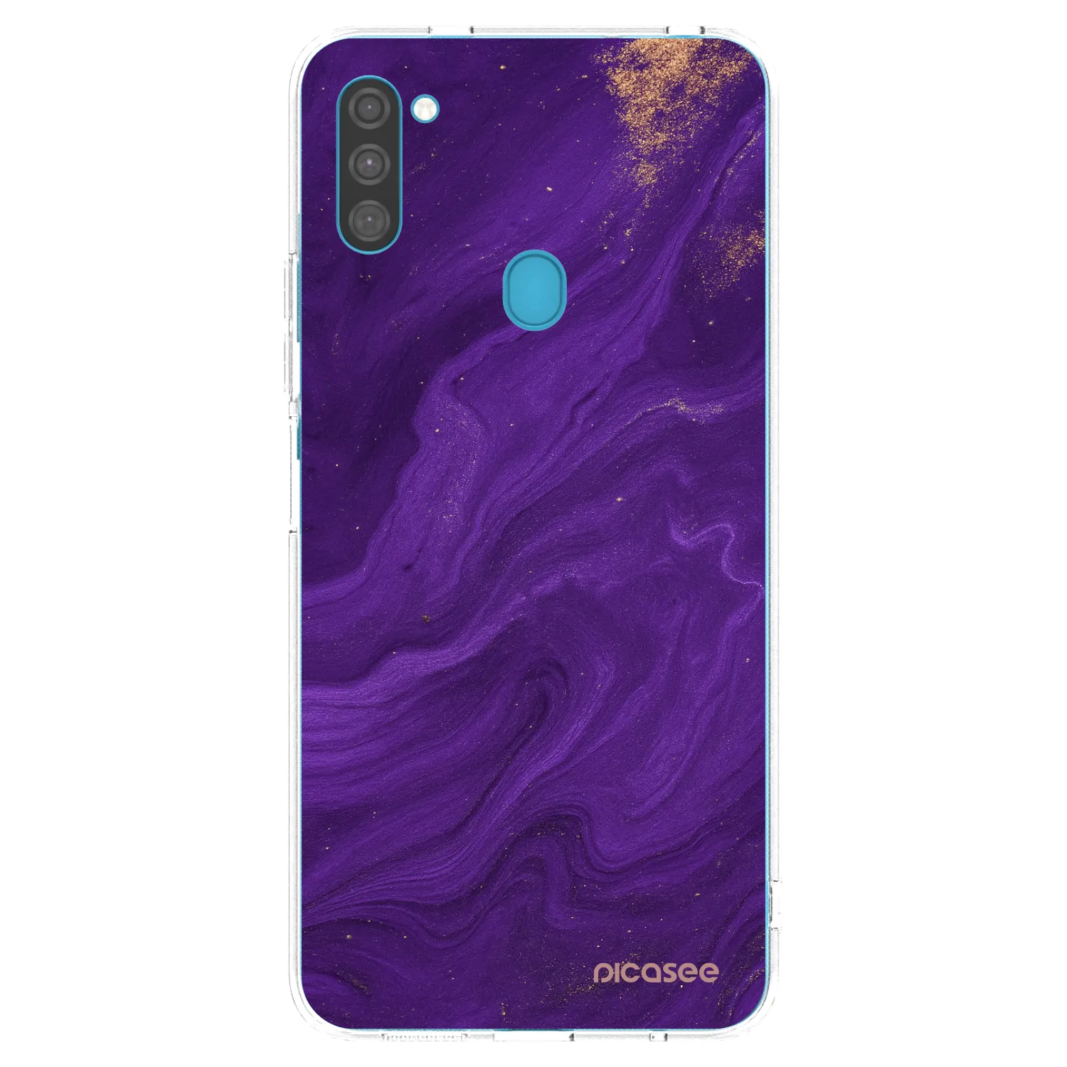 Picasee silikonový průhledný obal pro Samsung Galaxy M11 - Fialová