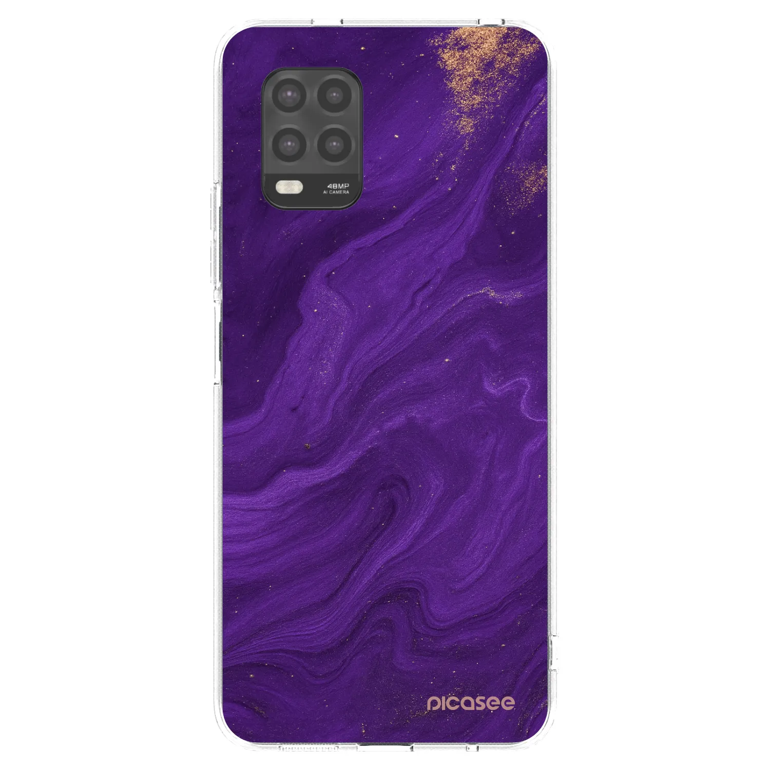 Picasee silikonový průhledný obal pro Xiaomi Mi 10 Lite - Fialová
