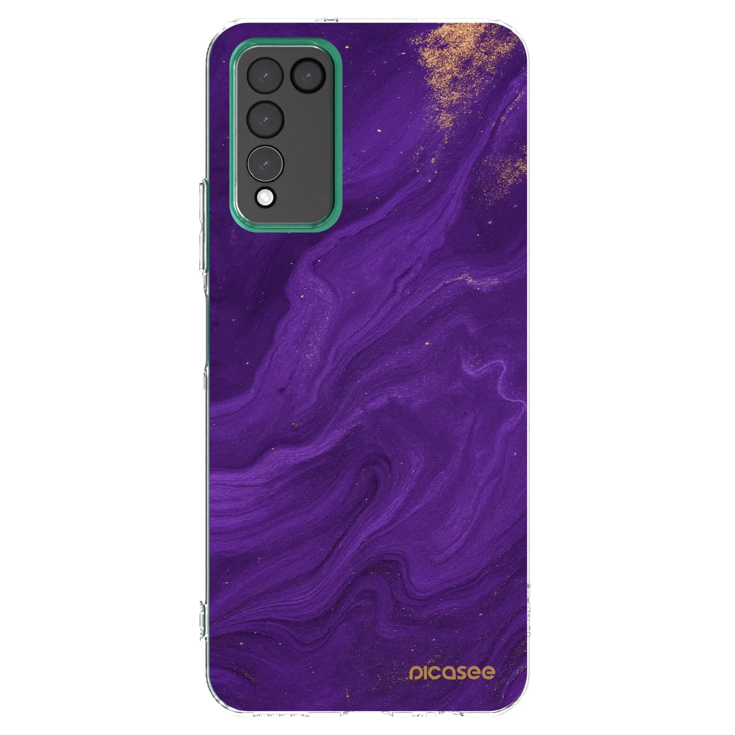 Picasee silikonový průhledný obal pro Honor 10X Lite - Fialová