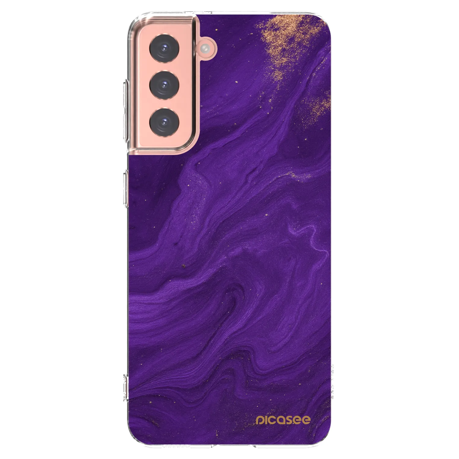 Picasee silikonový průhledný obal pro Samsung Galaxy S21 5G G991B - Fialová