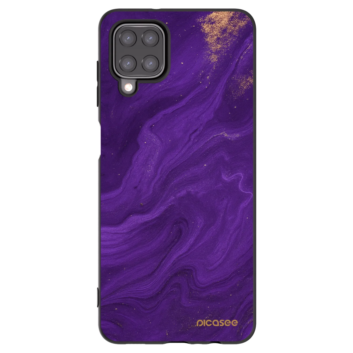 Picasee silikonový černý obal pro Samsung Galaxy A12 A125F - Fialová