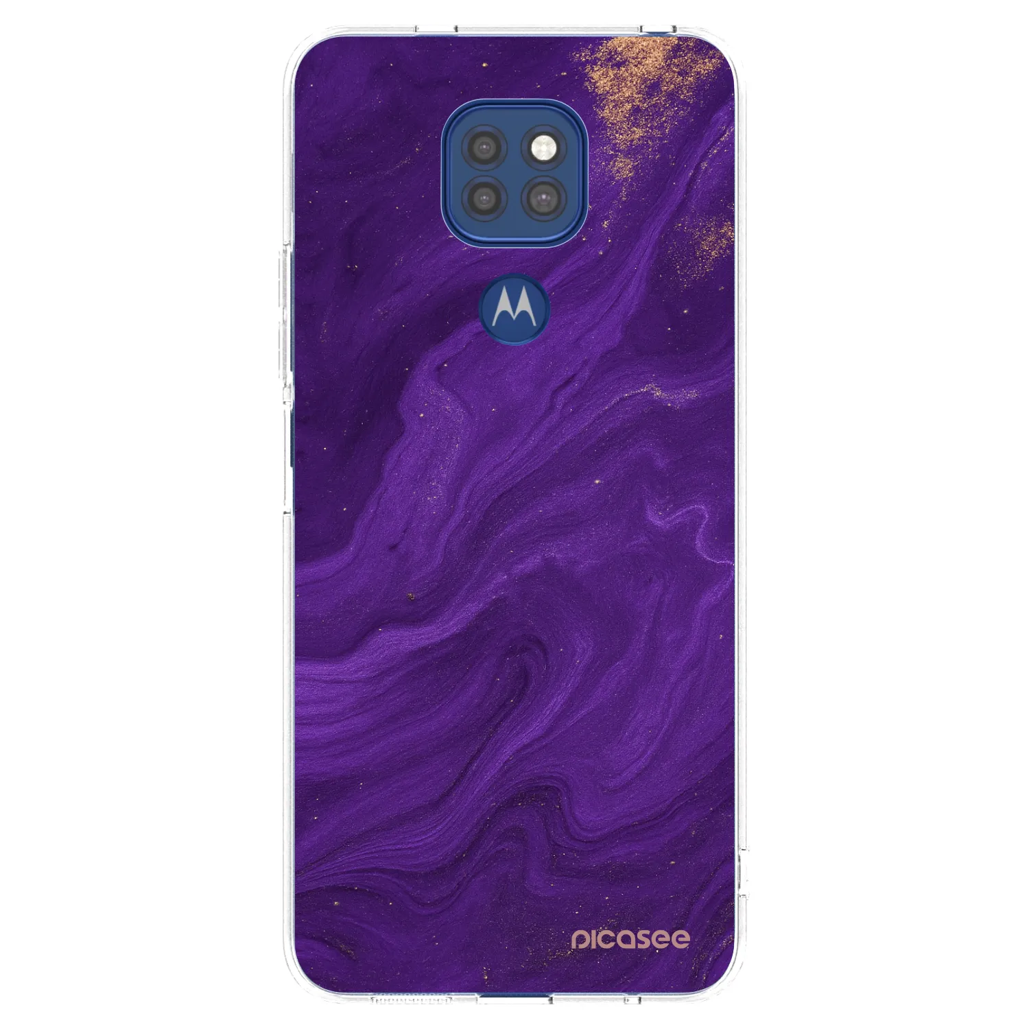 Picasee silikonový průhledný obal pro Motorola Moto G9 Play - Fialová