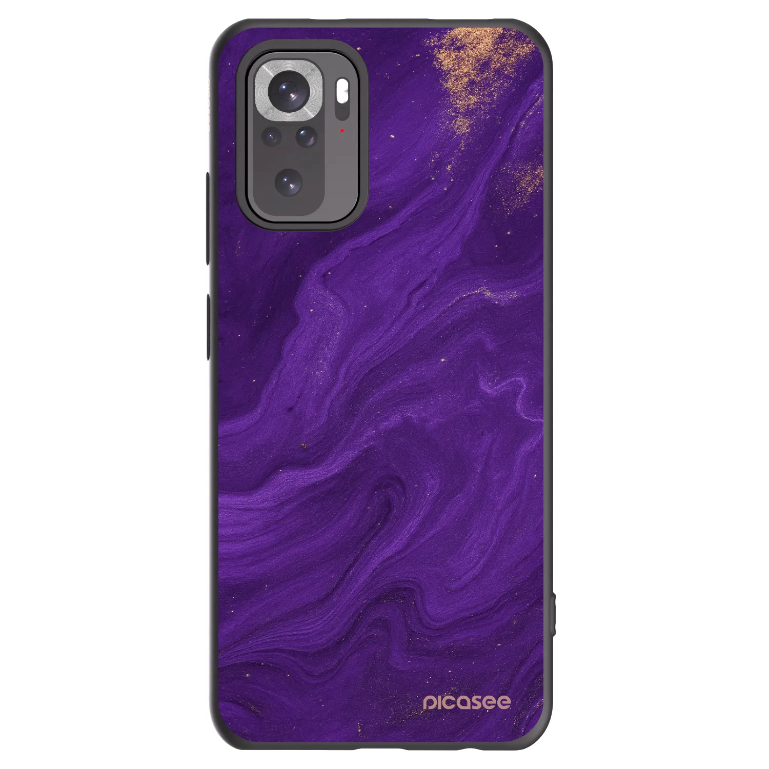 Picasee silikonový černý obal pro Xiaomi Redmi Note 10 - Fialová