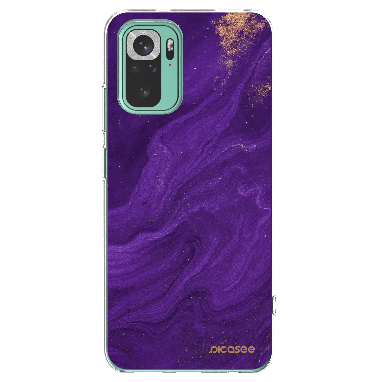 Picasee silikonový průhledný obal pro Xiaomi Redmi Note 10 Pro - Fialová