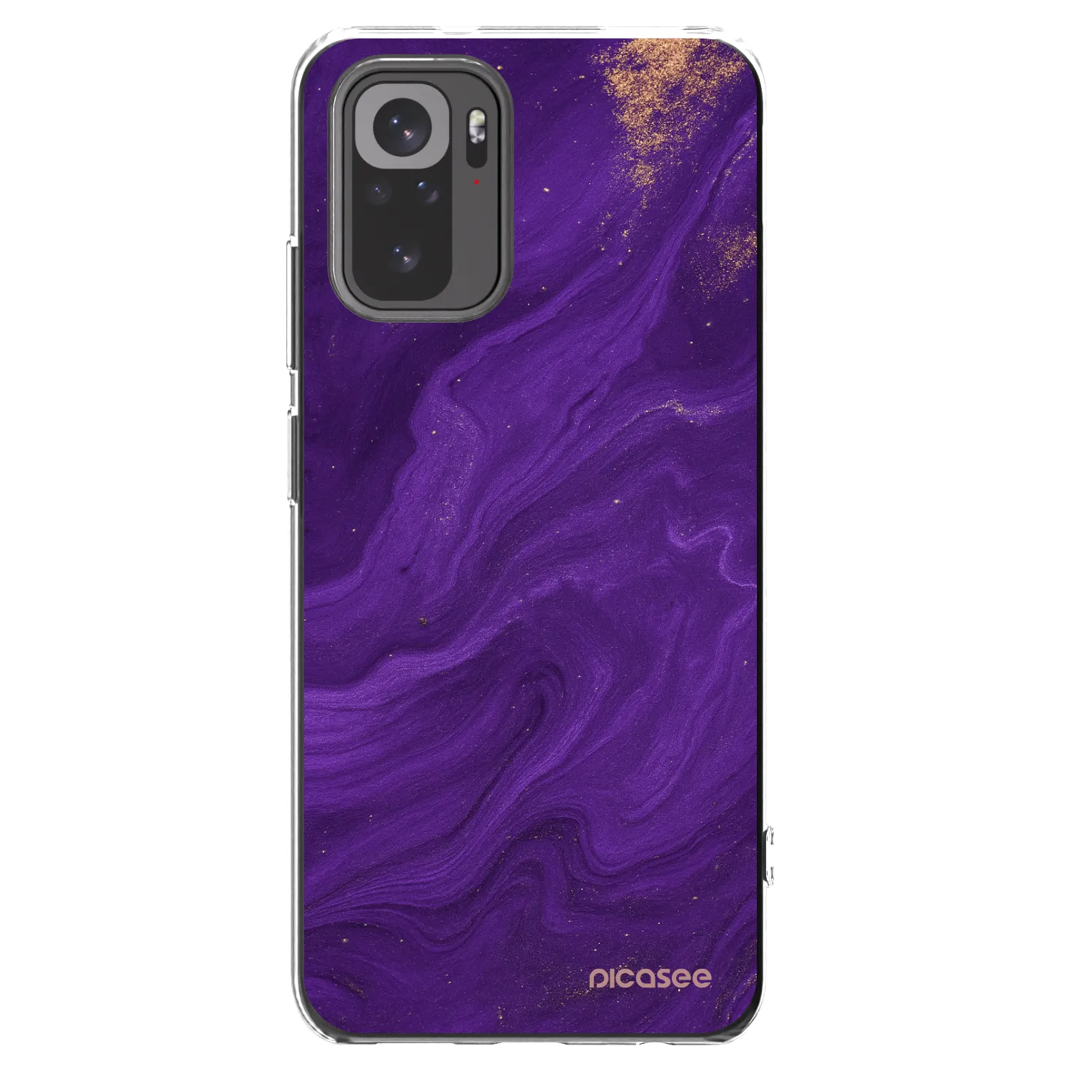 Picasee silikonový průhledný obal pro Xiaomi Redmi Note 10S - Fialová