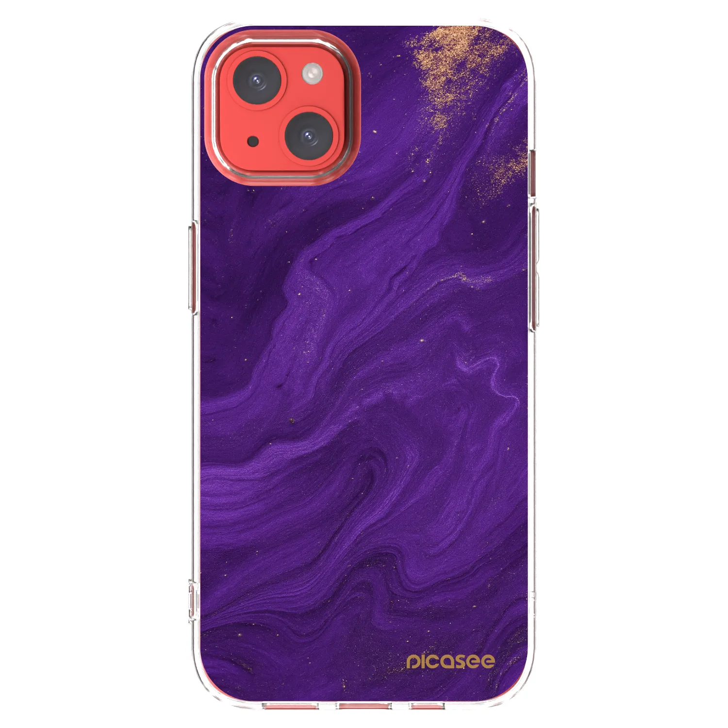 Picasee silikonový průhledný obal pro Apple iPhone 13 - Fialová