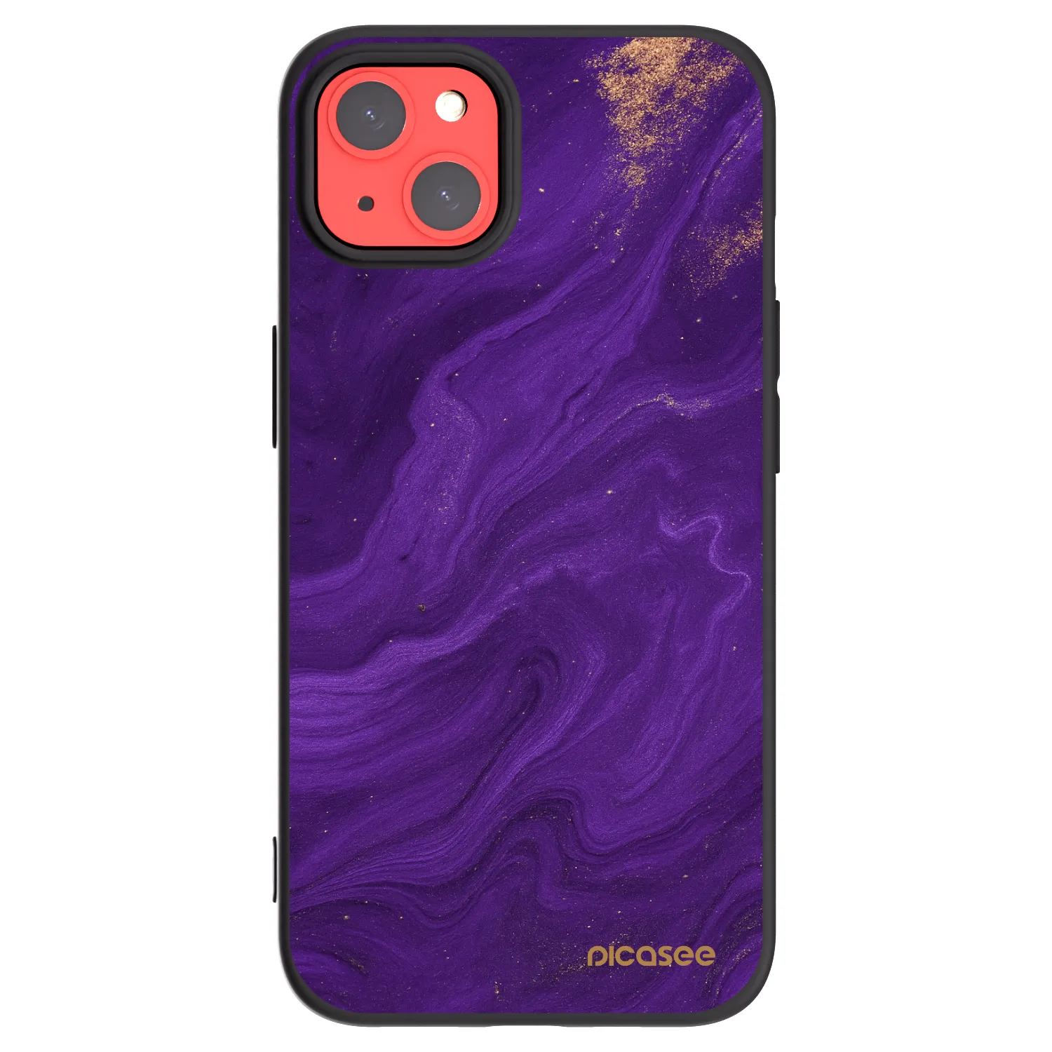 Picasee silikonový černý obal pro Apple iPhone 13 - Fialová
