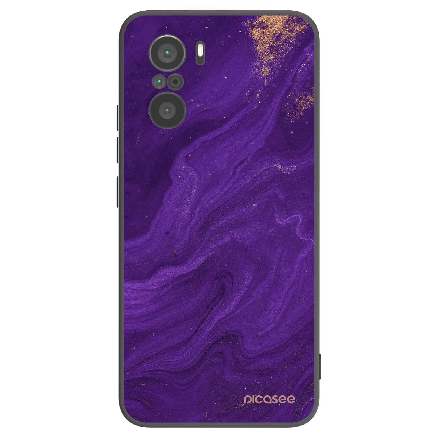 Picasee silikonový černý obal pro Xiaomi Poco F3 - Fialová