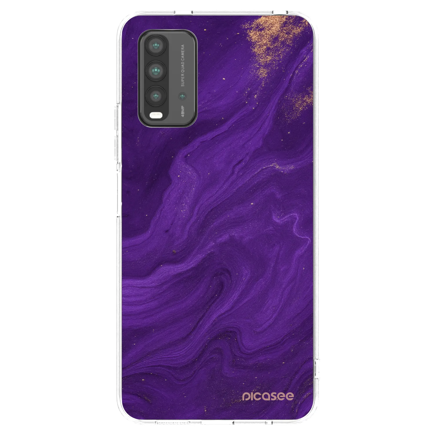 Picasee silikonový průhledný obal pro Xiaomi Redmi 9T - Fialová