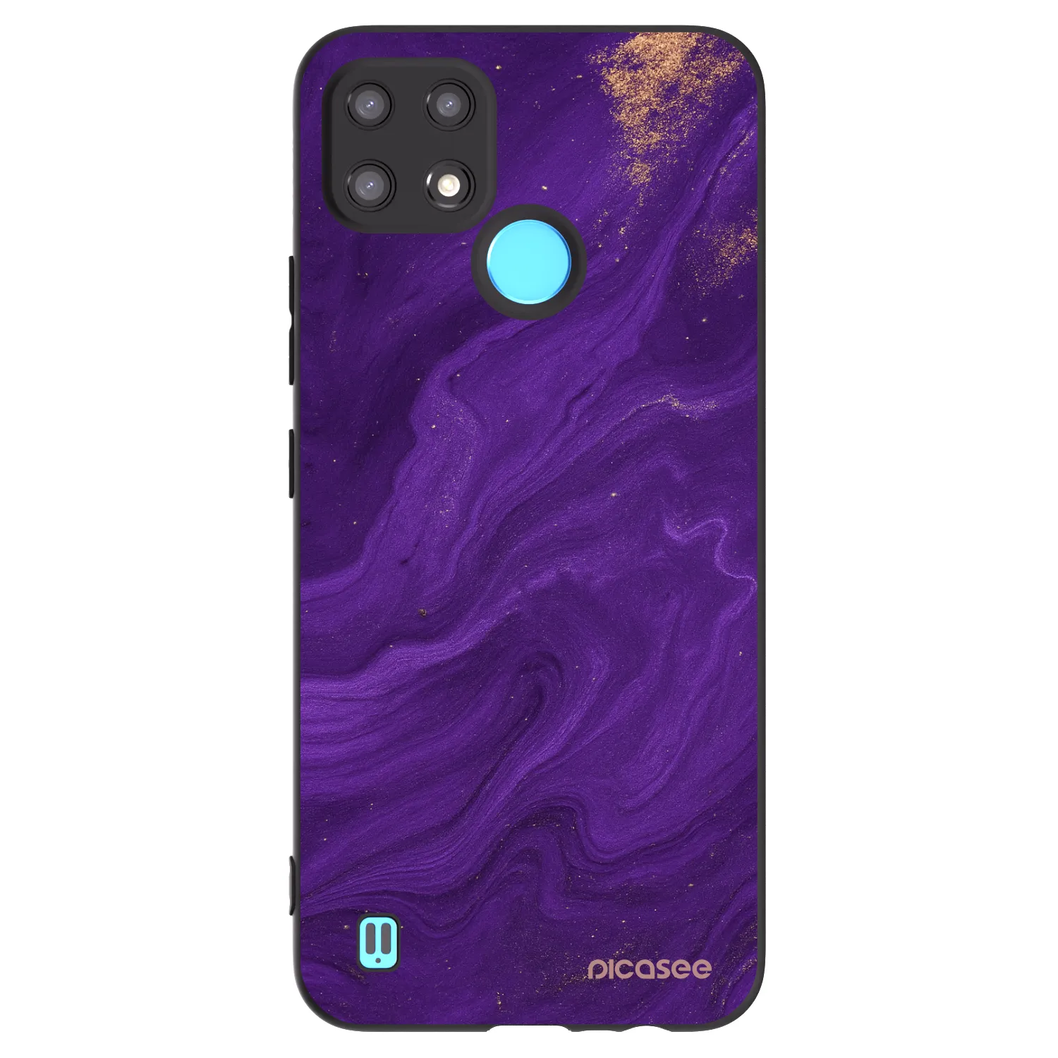 Picasee silikonový černý obal pro Realme C21 - Fialová