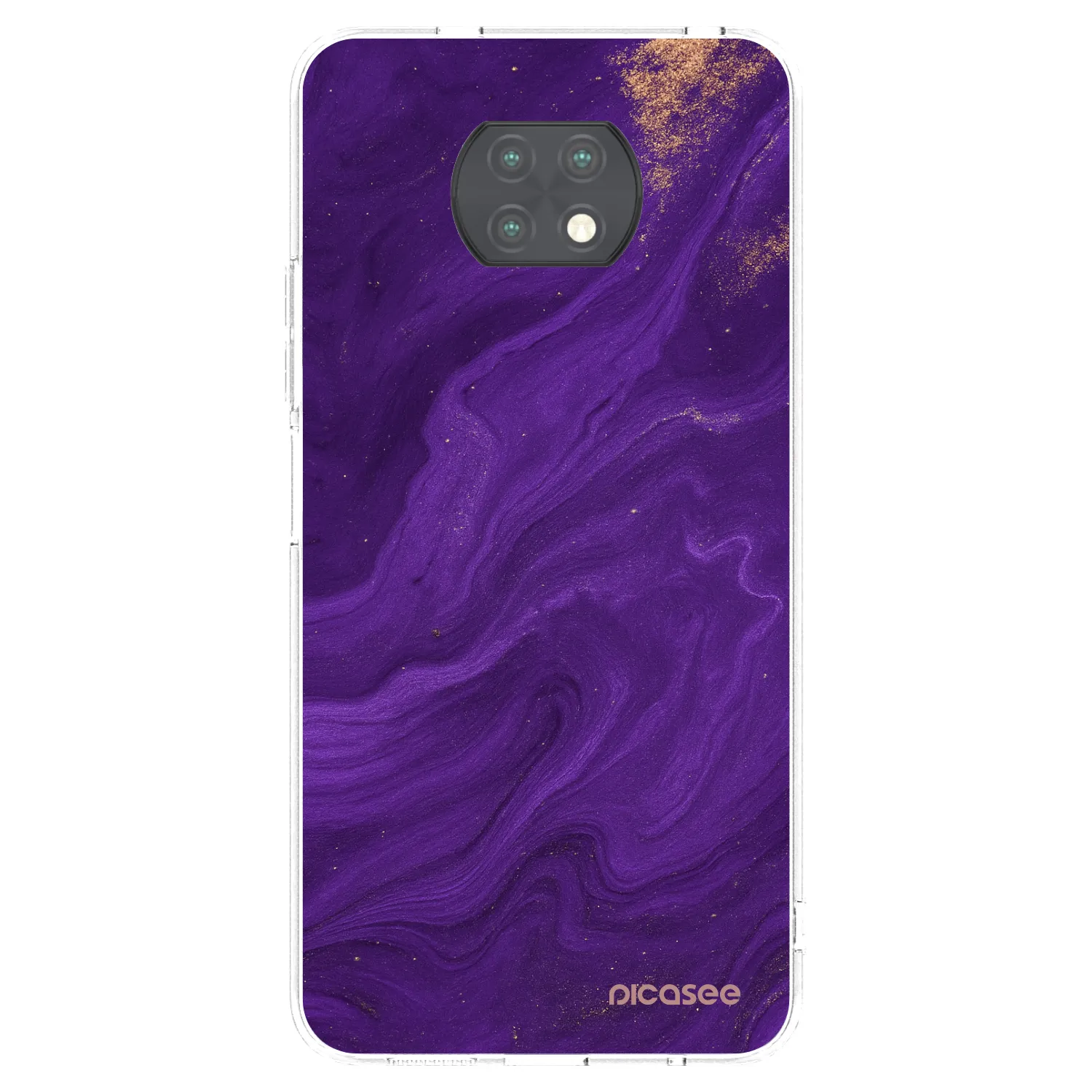 Picasee silikonový průhledný obal pro Xiaomi Redmi Note 9T - Fialová