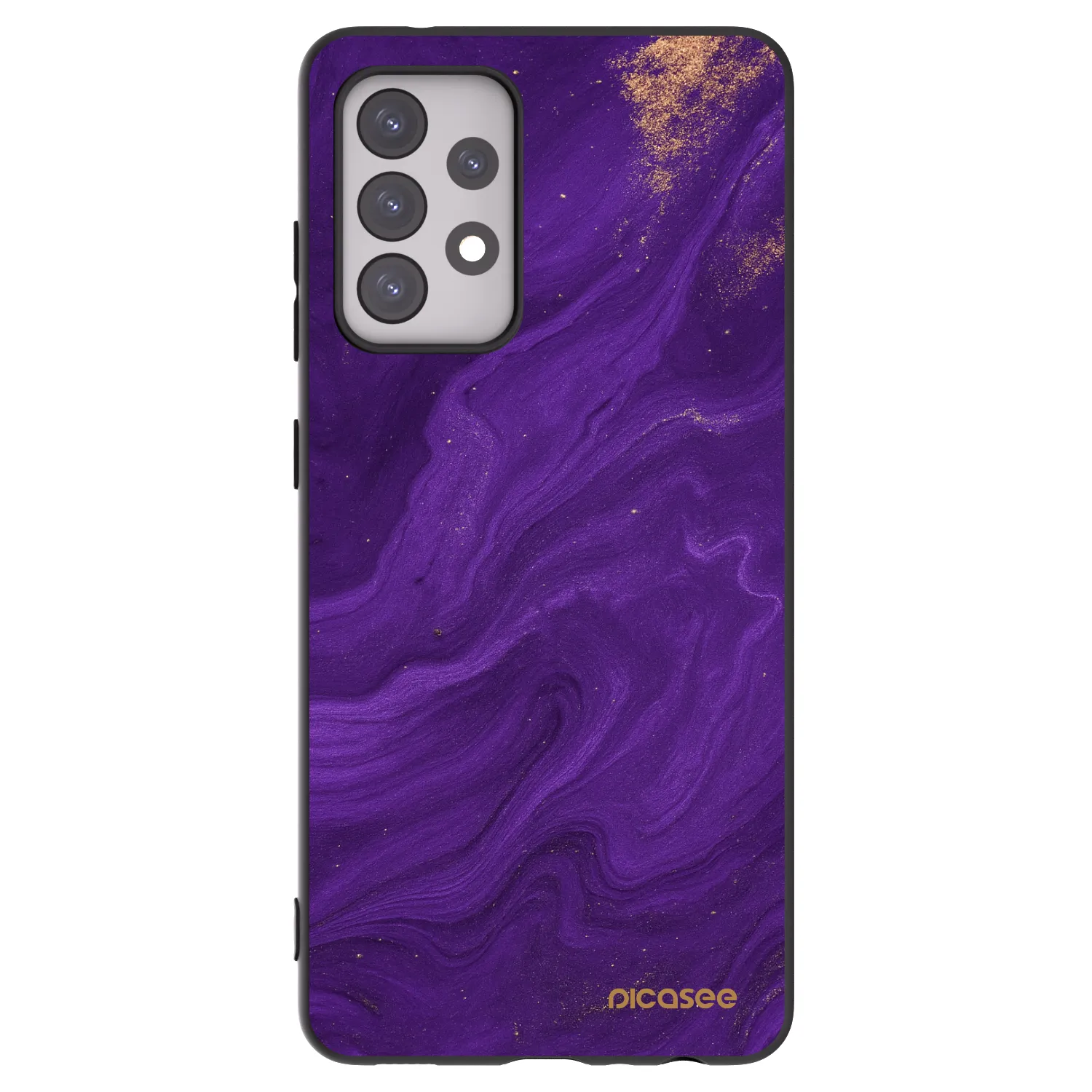Picasee silikonový černý obal pro Samsung Galaxy A52s 5G A528B - Fialová