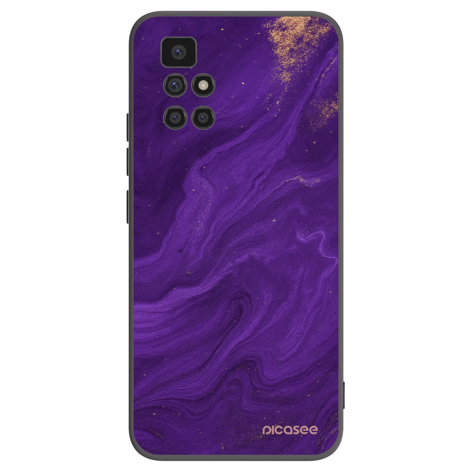 Picasee silikonový černý obal pro Xiaomi Redmi 10 - Fialová