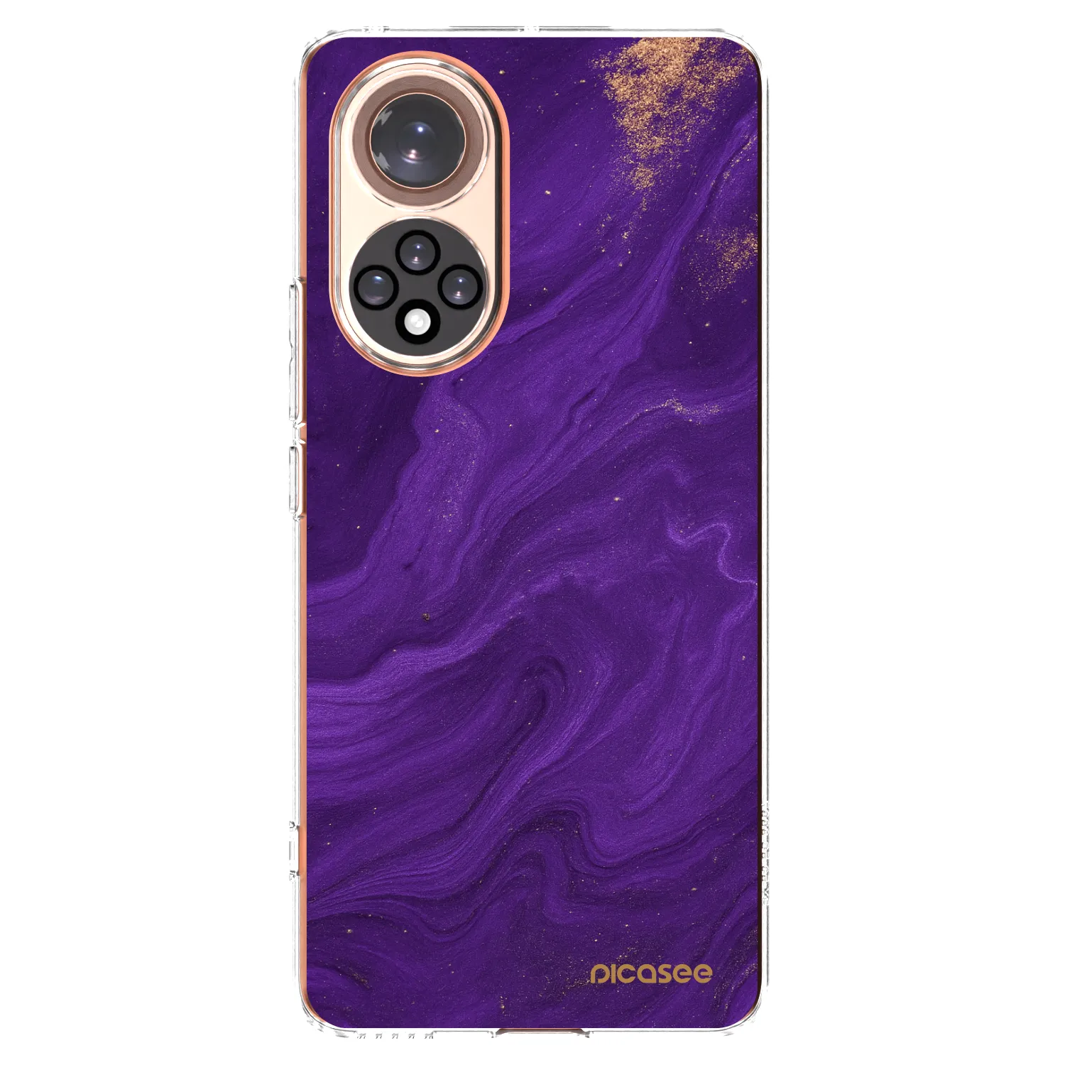 Picasee silikonový průhledný obal pro Honor 50 5G - Fialová