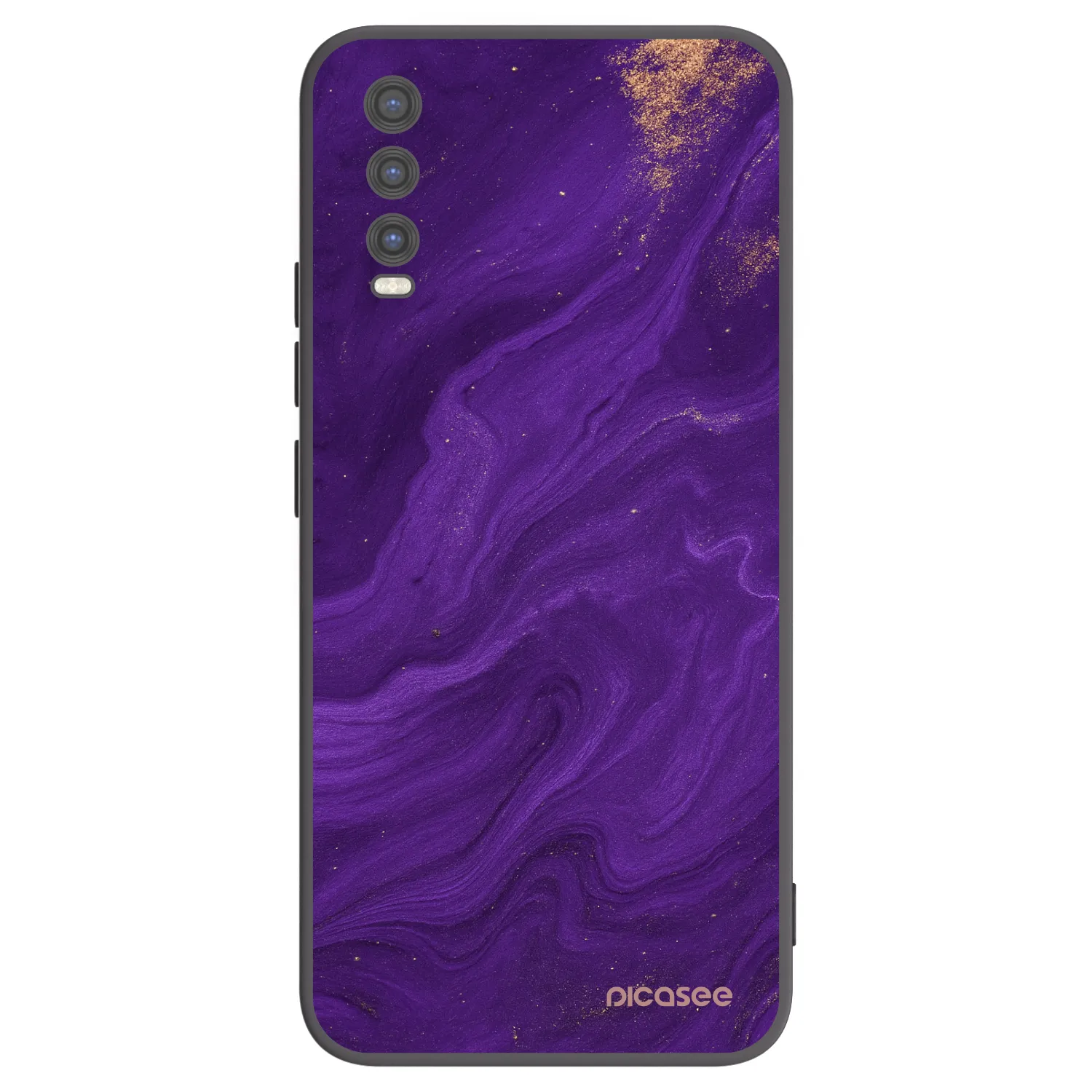 Picasee silikonový černý obal pro Vivo Y20s - Fialová