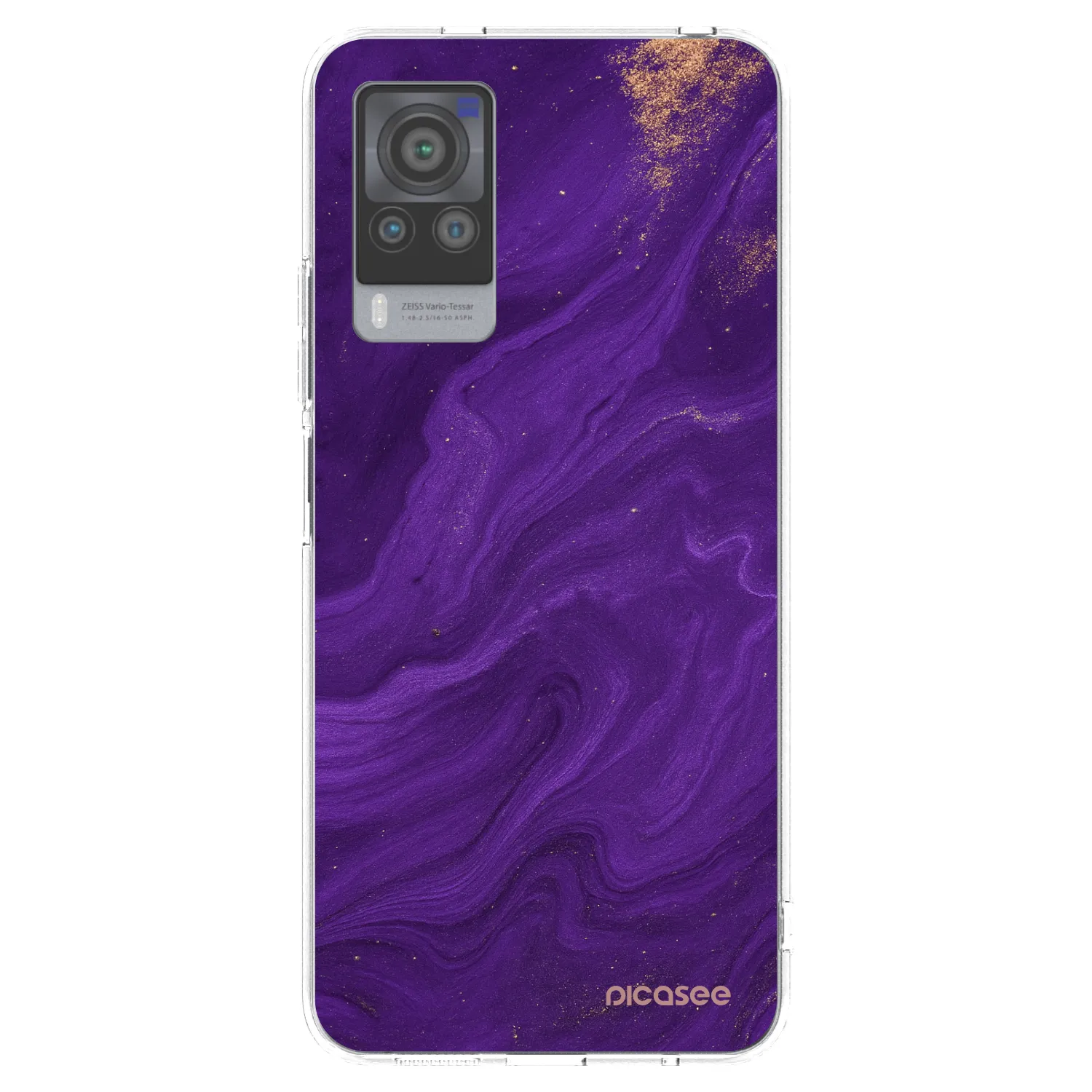 Picasee silikonový průhledný obal pro Vivo X60 Pro 5G - Fialová