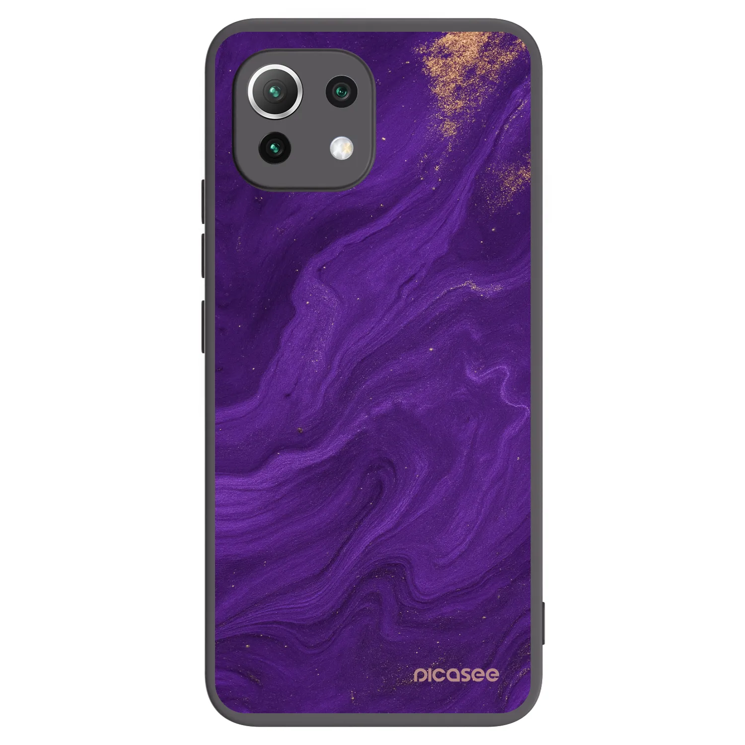 Picasee silikonový černý obal pro Xiaomi 11 Lite 5G NE - Fialová