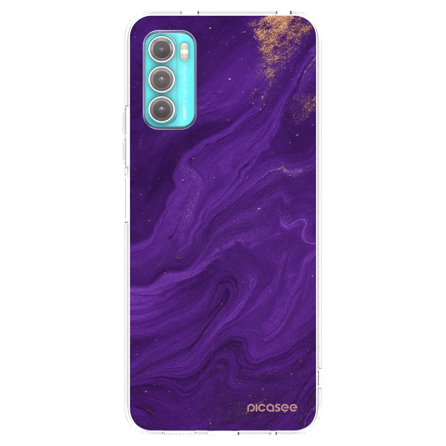 Picasee silikonový průhledný obal pro Motorola Moto G60 - Fialová