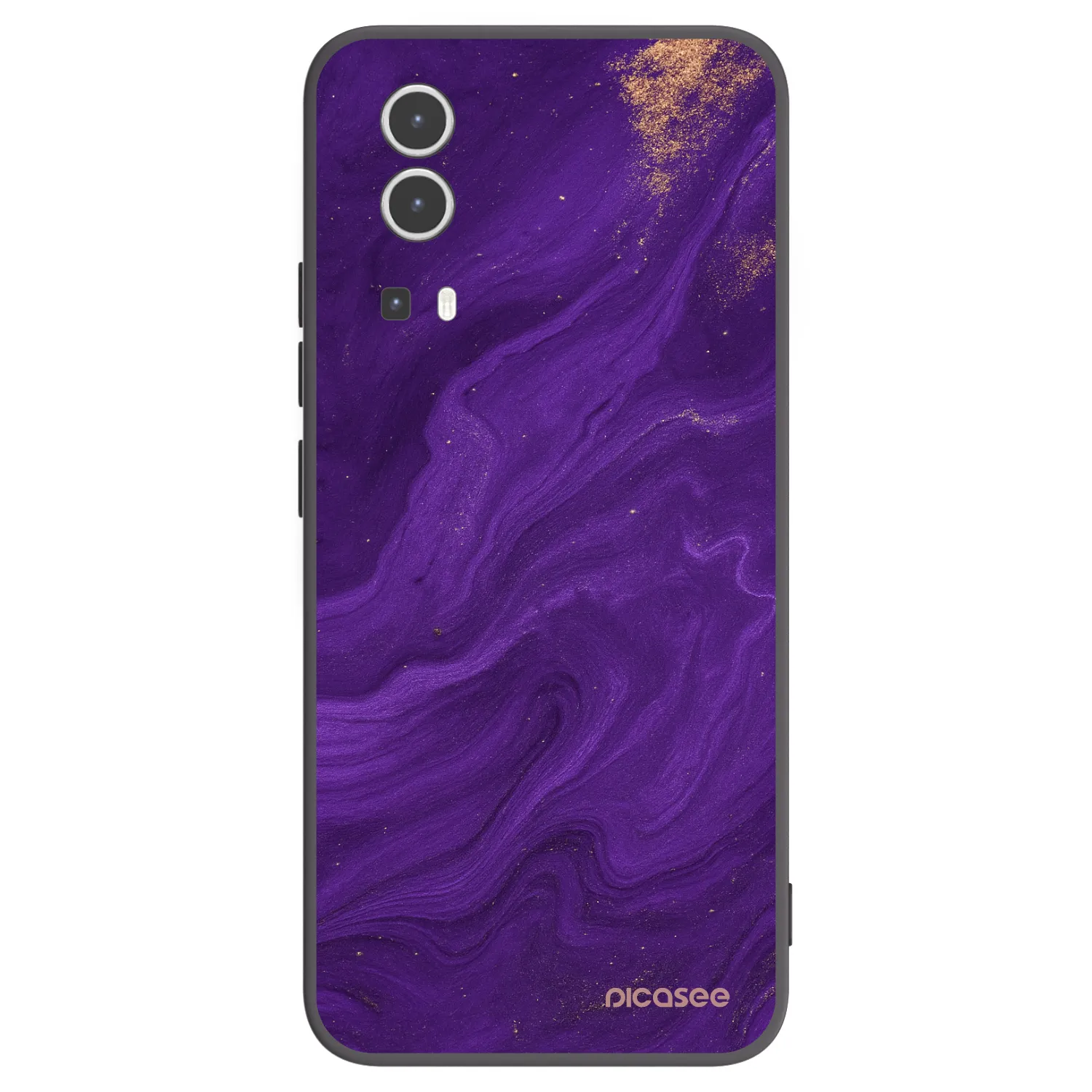 Picasee silikonový černý obal pro Vivo Y72 5G - Fialová