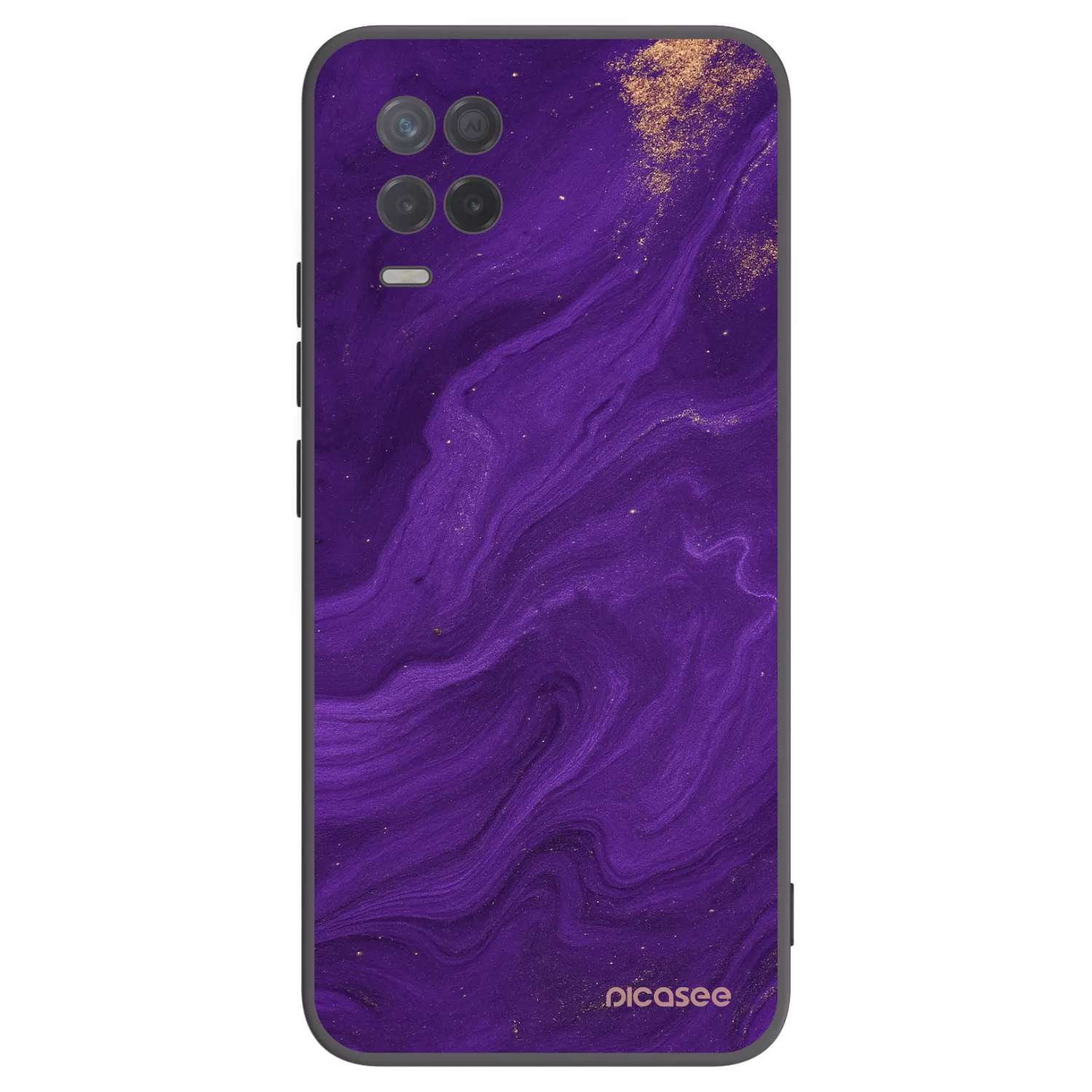 Picasee silikonový černý obal pro Realme 8 5G - Fialová
