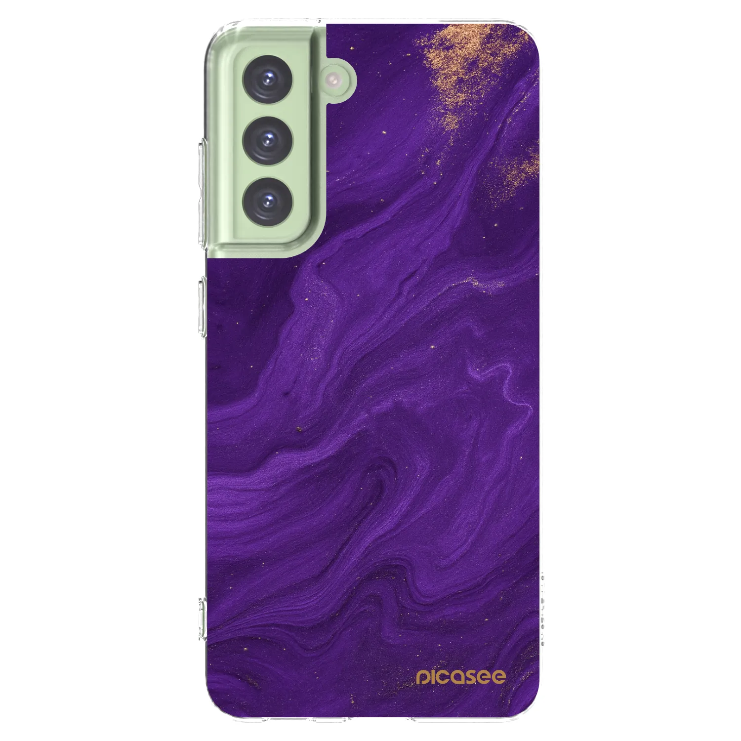 Picasee silikonový průhledný obal pro Samsung Galaxy S21 FE 5G - Fialová