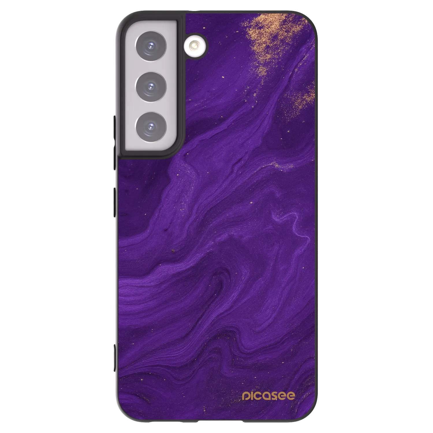 Picasee silikonový černý obal pro Samsung Galaxy S22 5G - Fialová