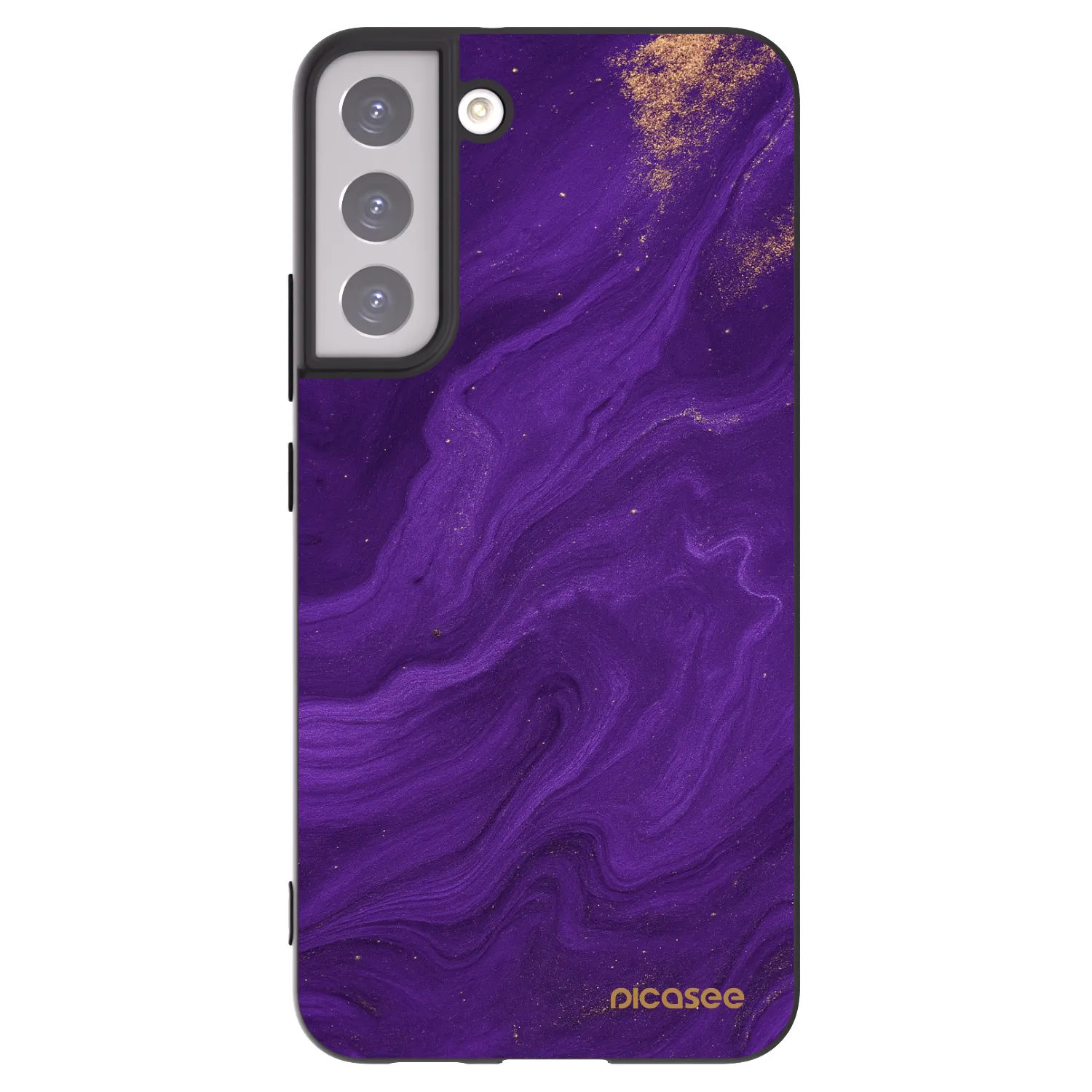 Picasee silikonový černý obal pro Samsung Galaxy S22+ 5G - Fialová