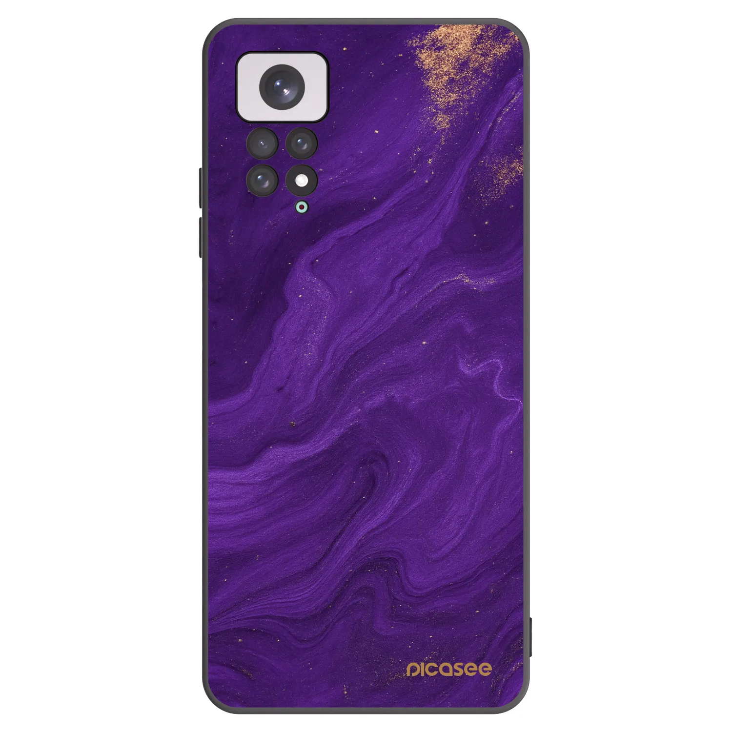 Picasee silikonový černý obal pro Xiaomi Redmi Note 11 - Fialová