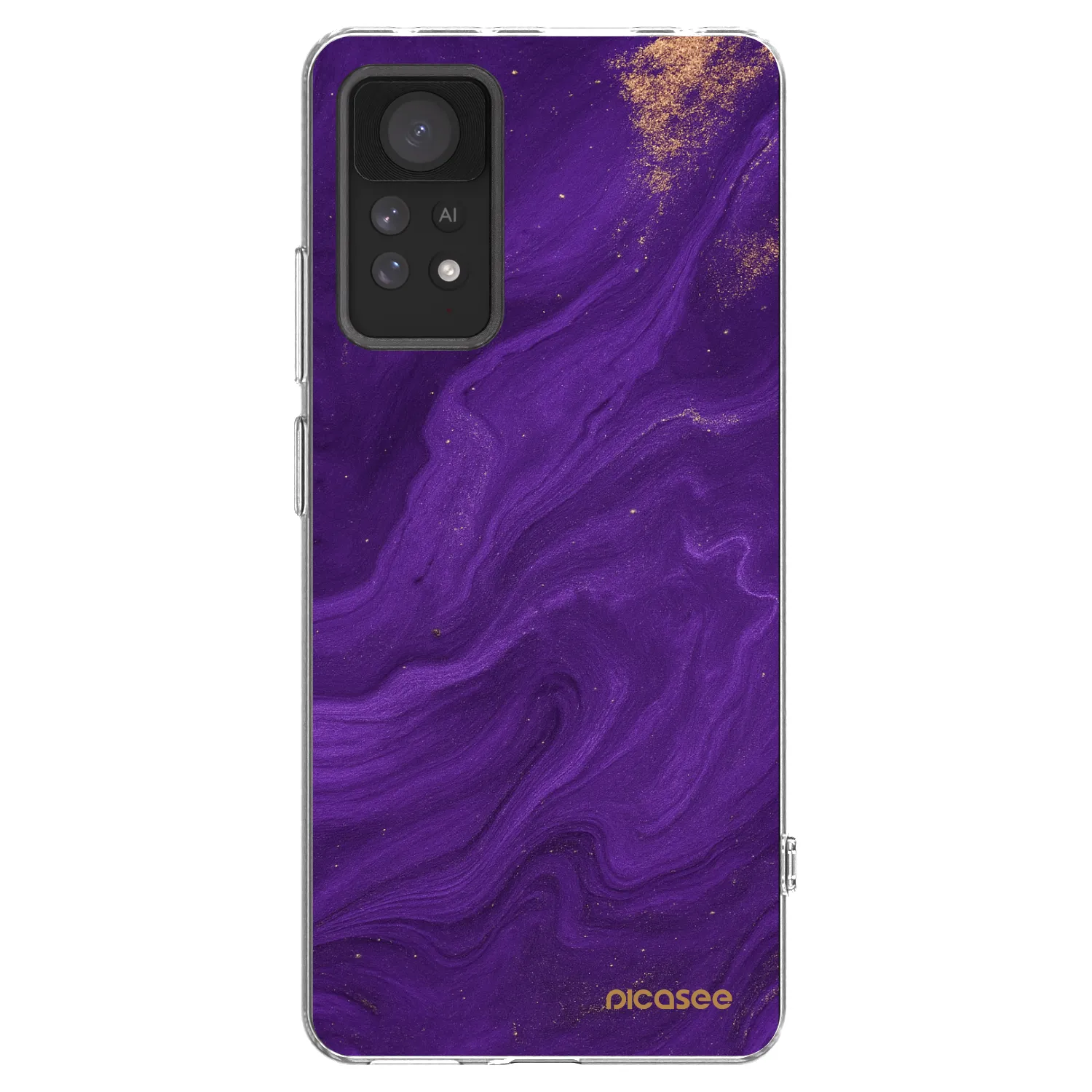 Picasee silikonový průhledný obal pro Xiaomi Redmi Note 11 Pro - Fialová