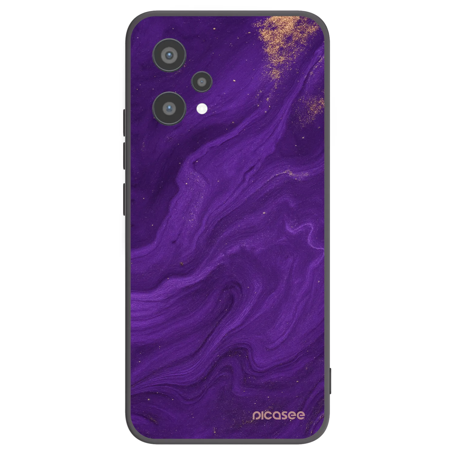 Picasee silikonový černý obal pro Realme 9 Pro 5G - Fialová