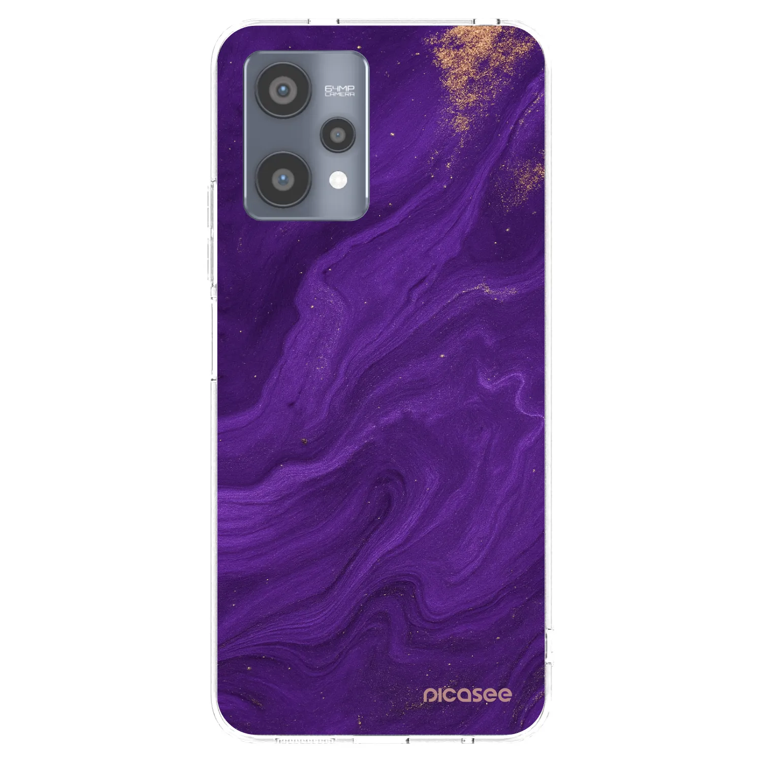 Picasee silikonový průhledný obal pro Realme 9 Pro 5G - Fialová