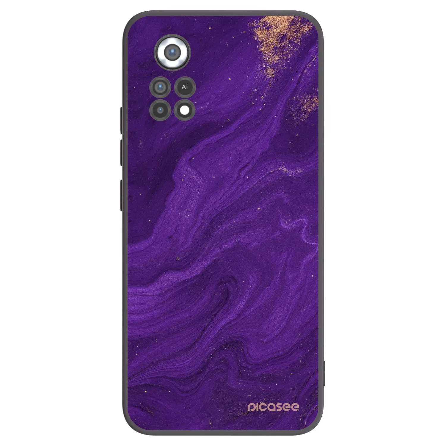 Picasee silikonový černý obal pro Xiaomi Poco X4 Pro 5G - Fialová