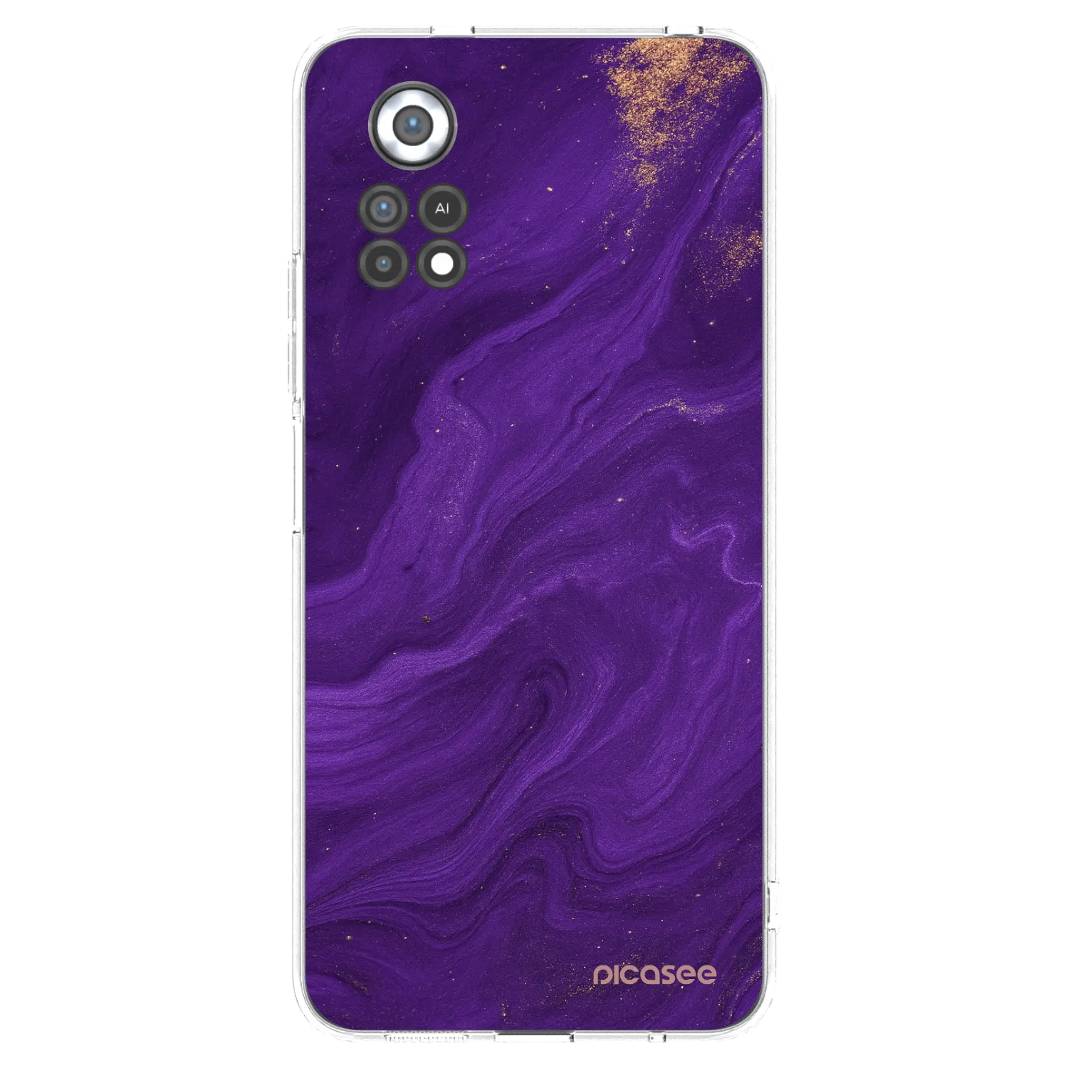 Picasee silikonový průhledný obal pro Xiaomi Poco X4 Pro 5G - Fialová
