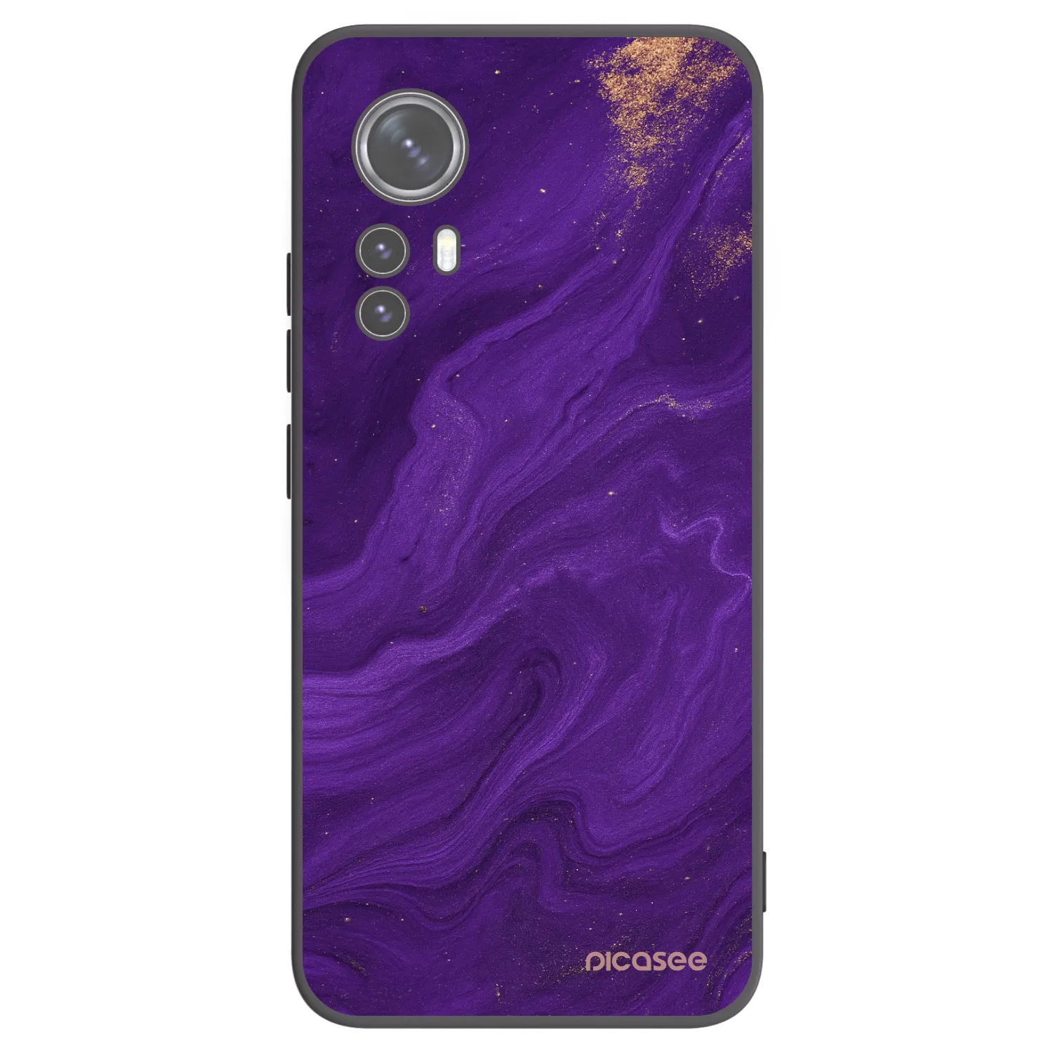 Picasee silikonový černý obal pro Xiaomi 12 - Fialová