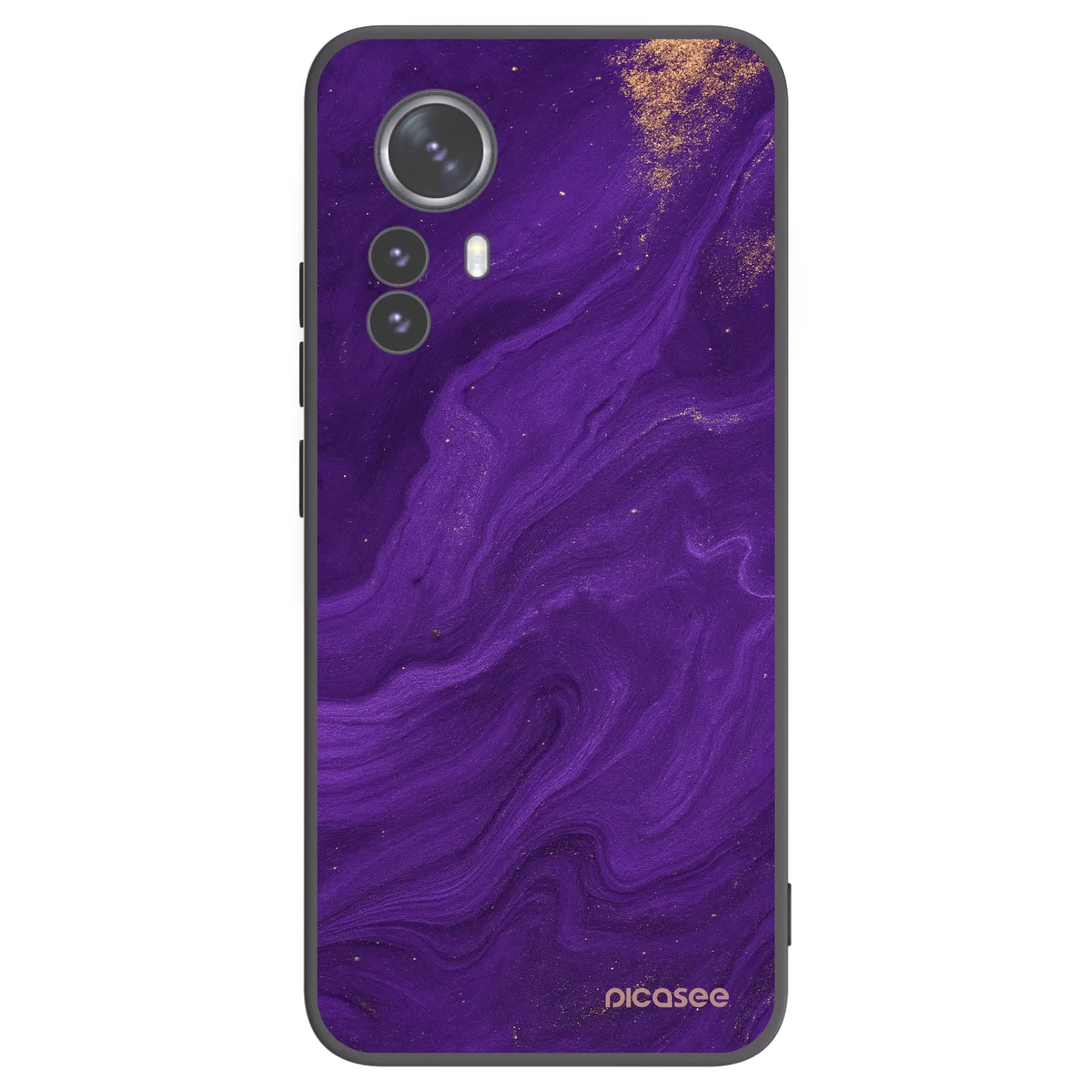 Picasee silikonový černý obal pro Xiaomi 12 Pro - Fialová