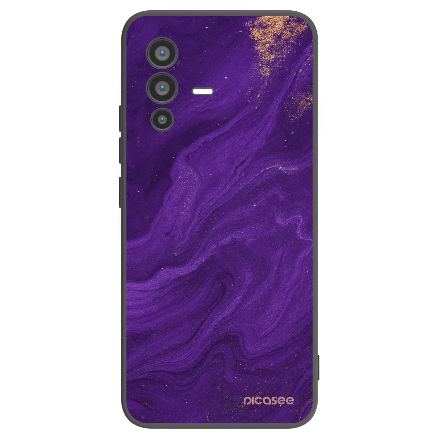 Picasee silikonový černý obal pro Vivo V23 5G - Fialová
