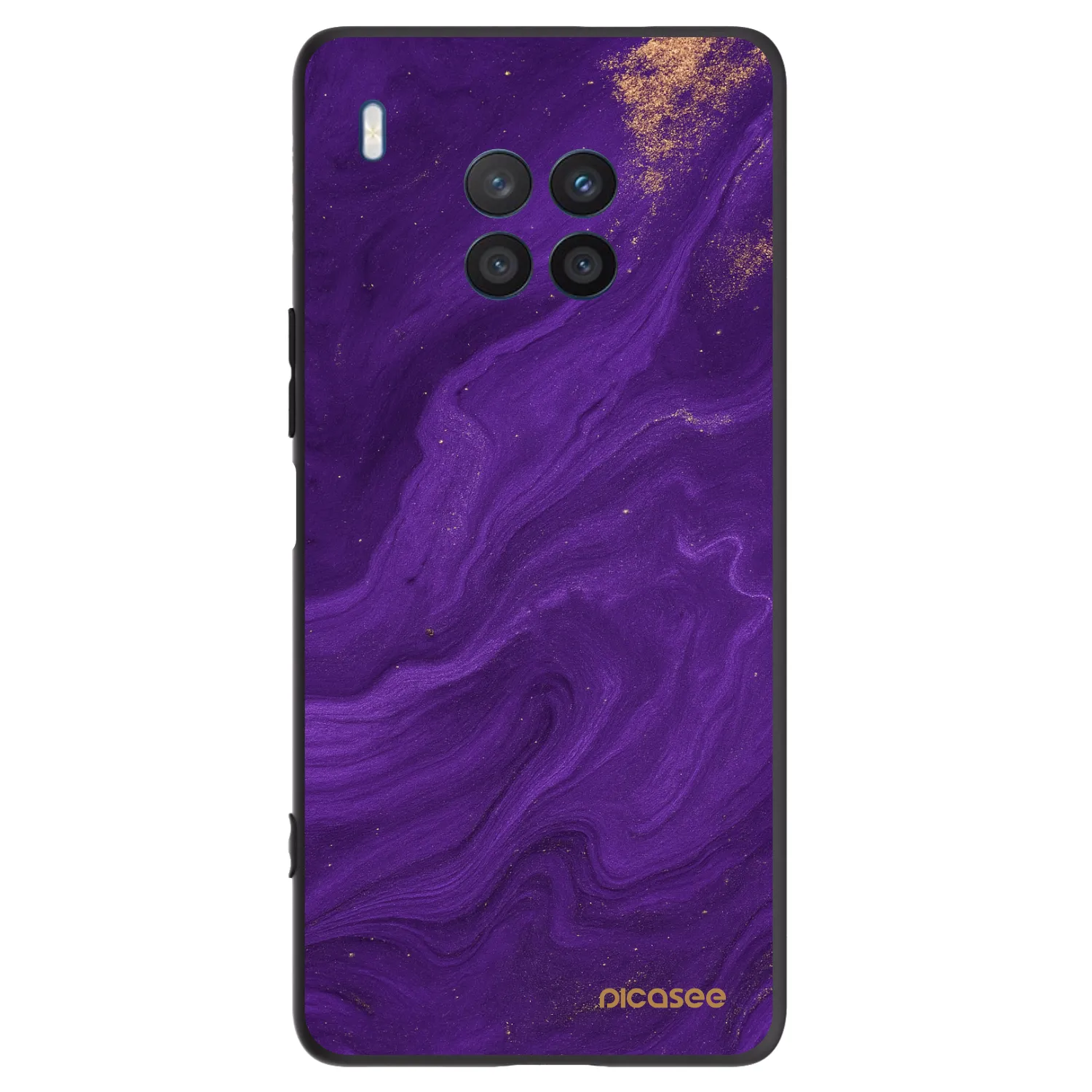 Picasee silikonový černý obal pro Honor 50 Lite - Fialová