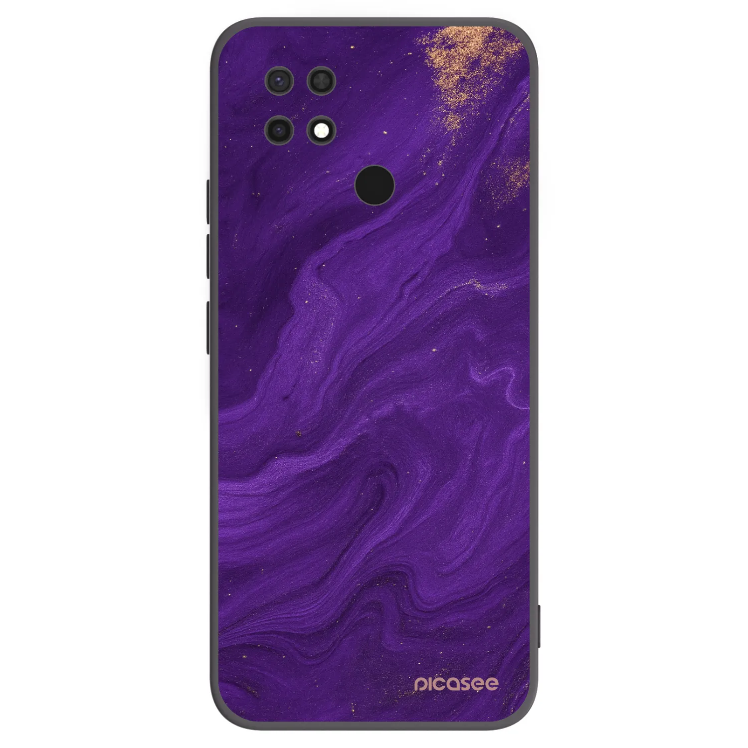 Picasee silikonový černý obal pro Xiaomi Redmi 10C - Fialová