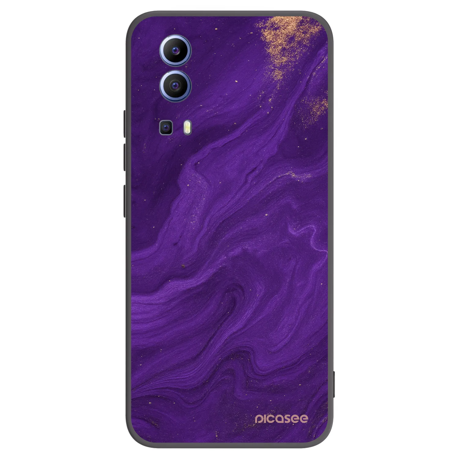 Picasee silikonový černý obal pro Vivo Y52 5G - Fialová